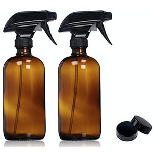 sallys organics empty amber spray glass bottles