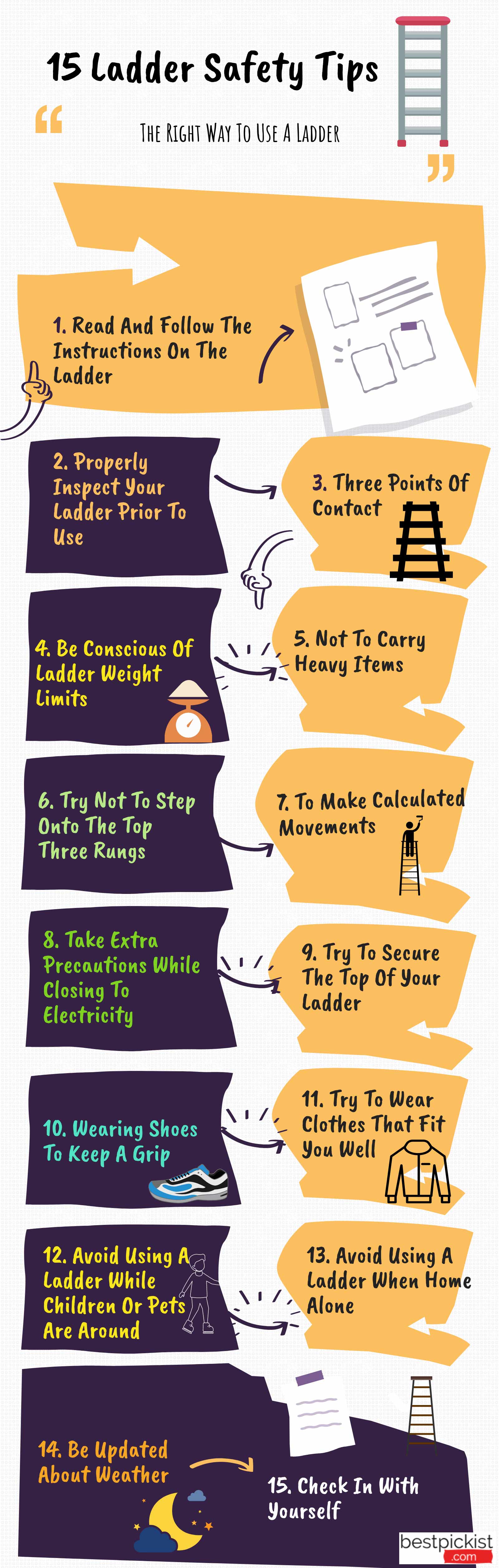 ladder safety- 15 tips